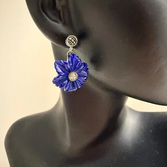 Andrea Candela 18k Blue Lapis Earrings - Picture 10 of 10